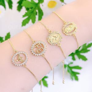 Pulsera religiosa personalizada de Benitosan Benitos, pulsera chapada en oro de 18 quilates, regalos de Navidad, regalos de cumpleaños - Product Image 3