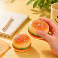 Jouet Squishy Hamburger Anti-Stress, Jouet Alimentaire Kawaii en Forme de Burger, à Remontée Rapide, Doux à Presser, Faux Aliments pour Enfants et Adultes