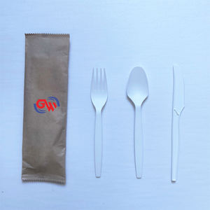 เหมาะสำหรับงานทางธุรกิจ: ชุดช้อนส้อม cpla แบบใช้แล้วทิ้ง-มีดส้อมและช้อน-บรรจุภัณฑ์แบบกำหนดเองและดีไซน์เป็นมิตรต่อสิ่งแวดล้อม - Product Image 2