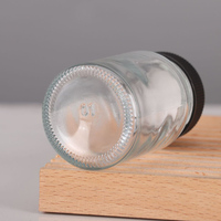 Bocaux en verre transparent à large ouverture vides de 60cc, 75cc, 100cc pour pilules, compléments alimentaires, vitamines, avec couvercle à vis en plastique, emballages de capsules en verre