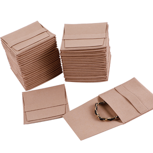 Bolsa de Joyería de Microfibra de 8*8cm con Inserto para Collar, Bolsa de Terciopelo de Alta Calidad para Empaque de Joyería con Logotipo (1) - Product Image 1