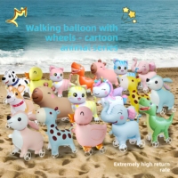 Globos de Animales del Zodíaco con Ruedas para Niños, Decoraciones para Fiestas de Cumpleaños, Regalos para Días Festivos, Juguetes para Carnavales y Puestos de Venta al Aire Libre