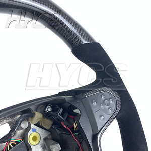 Volante Deportivo Personalizado de Fibra de Carbono y Gamuza para Silverado Tahoe Suburban Modelo 2014-2018 - Product Image 2