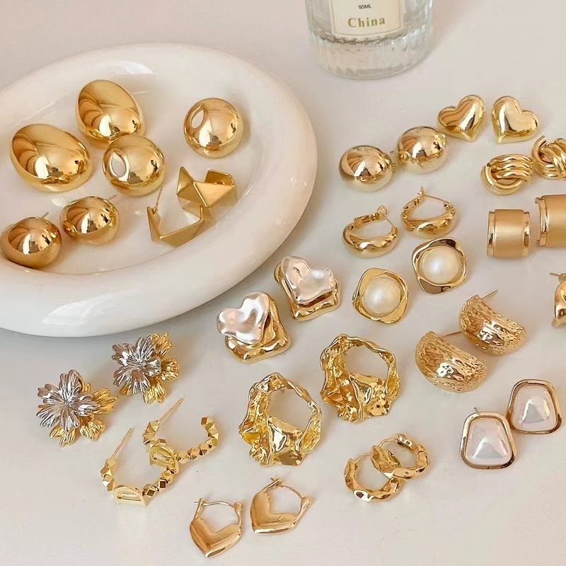 fashion jewelry New gold pearl earrings