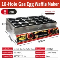 Nouvelle Machine à Gaufres Électrique Automatique 220V en Acier Inoxydable avec Fonctions Muffins et Crêpes, Contrôle Tactile, pour Préparer des Snacks