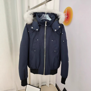 Giacca Invernale Calda da Uomo per Esterni con Motivo a Forbici in Piumino e Pelliccia di Volpe - Product Image 4