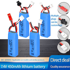 Baterai LiPo Isi Ulang 7.4V 450mAh 20C 601844 Langsung dari Pabrik untuk Model Mobil Mainan Remote Control RC Elektrik Bayi - Product Image 3