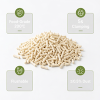 Litière pour chat au tofu, amidon de maïs et charbon de bois, agglomérante, faible poussière, contrôle des odeurs, jetable aux toilettes, biodégradable, à ramasser, export, vente en gros