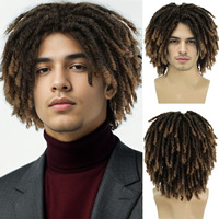 Perruque en dentelle tressée pour hommes, faite à la machine, en soie, style dreadlocks, pour tête complète, transfrontalière, Xuchang, style européen, américain, africain