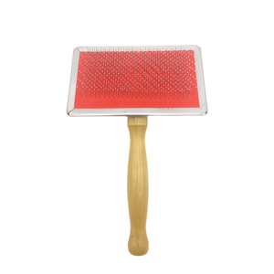 Compettine per animali domestici di dimensioni personalizzate all'ingrosso con manico in legno in acciaio inossidabile per la pulizia di cani e gatti spazzolatura - Product Image 1