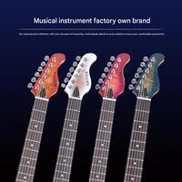 Wholesale 39 Inch Dual Single Double Guitarra Design Stripe Veneer Professional Electric Guitar Stringed Instrument