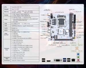 Placa Base FEIFAN B75 ITX, 2.ª/3.ª Generación LGA1155, M.2, WiFi, Doble Canal, DDR3, 16 GB, Nueva, 17x17 cm, Placa Base de Escritorio para PC Gaming - Product Image 3