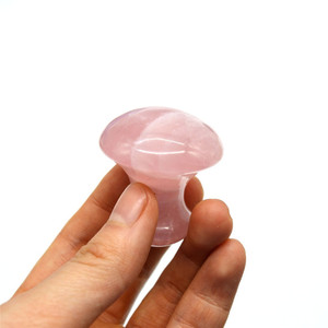 Face <span class=keywords><strong>care</strong></span> facial slimming natural rose quartz crystal <span class=keywords><strong>jade</strong></span> mushroom massage stone tool - Product Image 4