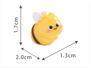 Objeto en miniatura Micro paisaje Animal resina estatuilla dibujos animados abeja figura para festivales chico Eco baño cápsula juguete máquina expendedora - Product Image 2