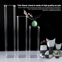 Support à fleurs en acrylique transparent, centre de table de mariage, présentoir de table principale pour la décoration d'événements et de fêtes