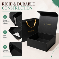 Boîte cadeau pliable personnalisée avec fermeture magnétique, emballage rigide en papier avec logo pour bijoux, cosmétiques, vêtements, cadeaux, OEM, ODM