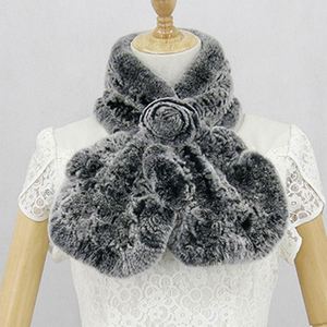 Phụ nữ realrex thỏ đàn hồi lông <span class=keywords><strong>snood</strong></span> khăn choàng khăn quàng khăn dệt kim Thỏ lông <span class=keywords><strong>snood</strong></span> dệt kim Rex thỏ <span class=keywords><strong>snood</strong></span> - Product Image 5