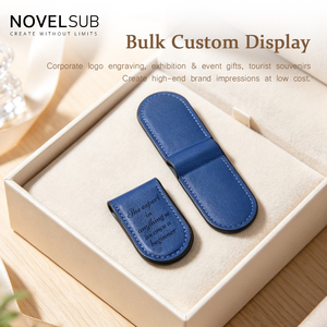 Porte-billets magnétique en cuir PU Novelsub à graver au laser, 4 couleurs, personnalisable, cadeau promotionnel - Product Image 3