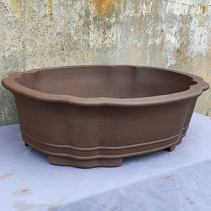 <span class=keywords><strong>Pot</strong></span> à fleurs ovale extra large en argile violette <span class=keywords><strong>de</strong></span> Yixing, style chinois, pour l'extérieur - Product Image 1