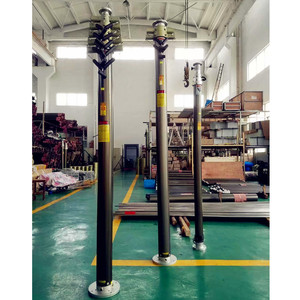COW Trailer Vehicle <strong>Roof</strong> Mounted 8m 9m 10m 12m 15m Pneumatic Telescopic Locking <strong>Mast</strong> for PTZ CCTV Camera Antenna Radio - Product Image 1