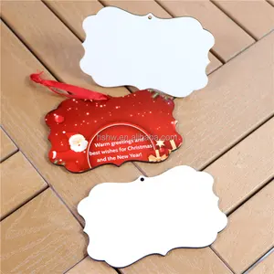 MDFSUB Hot Sales Xmas Decor Hanging Ornament Blanks 3mm MDF Double Side Blanks Sublimation Christmas Ornaments