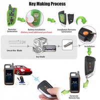 Clé universelle intelligente de type rabattable Xhorse XSKF01EN pour VVDI2 VVDI Mini Key Tool, clé de voiture automatique