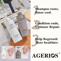 Shampooing Anti-Amincissant Romarin Ginseng Shampooing & Après-Shampooing Ensemble Favorise la Croissance des Cheveux & Renforce Bio Personnalisé Votre Logo