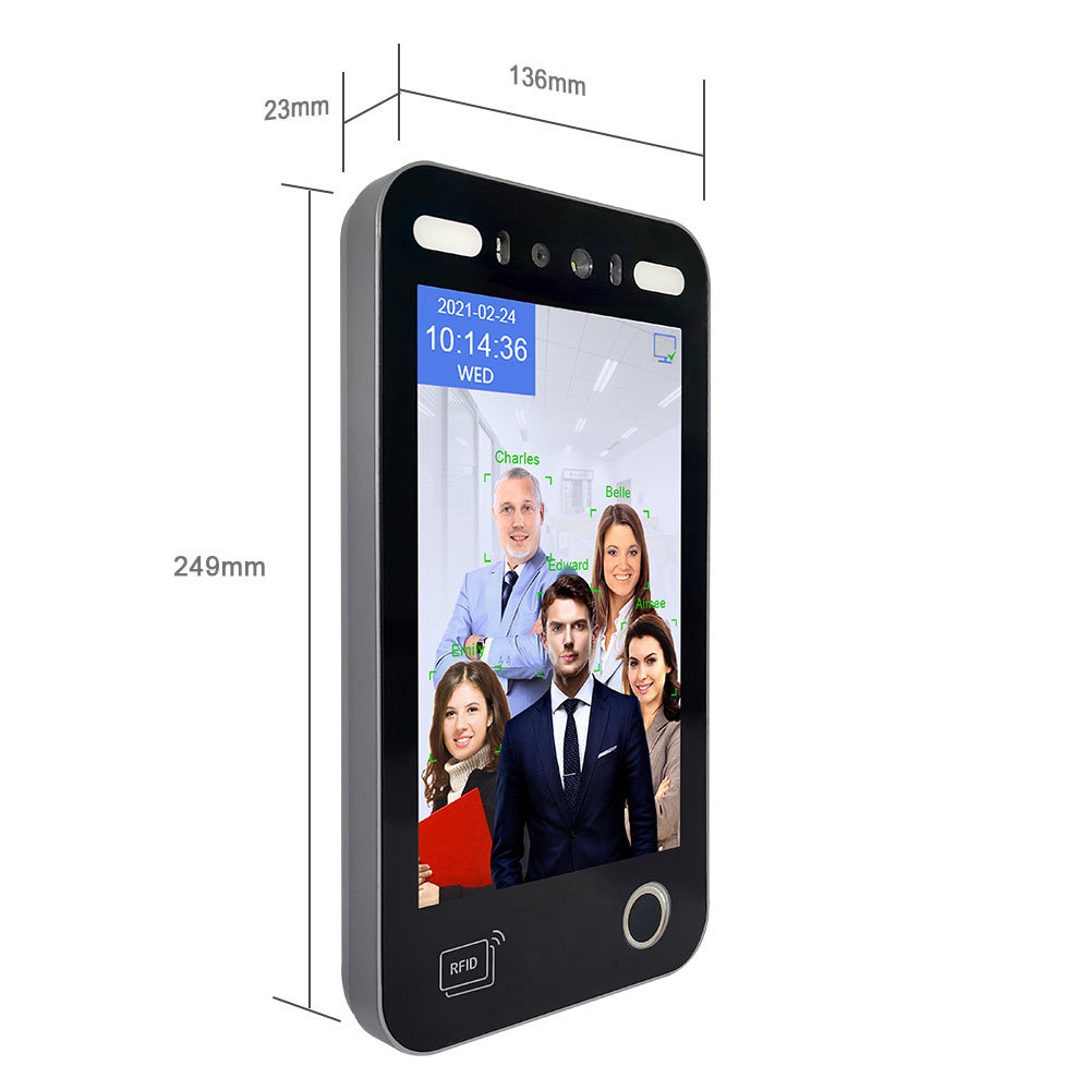 8 Inch Display Fingerprint Night Vision Multi-Credential Employee Attendance Access Turnstile Face Recognition Gate Control · image 4