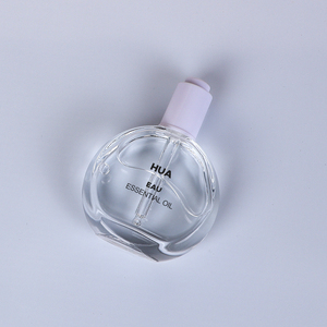 Chai Thủy Tinh Tinh Rỗng Trong Suốt Hình Tròn 50 Ml Lạ Mắt Với Nút Ấn Nhỏ Giọt - Product Image 2