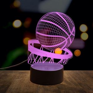 2026 Trending USB Table Lights 1pc 3D Basketball <b>Nightlight</b> Eco-friendly ABS Material Christmas Decoration Novelty Gift for - Product Image 3