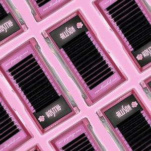 אליסון טבעוני ידידותי ריסים פלאפי ריסים בודדים מגשי 0.03 0.05 0.07 6-25mm Jet שחור קטיפה לאש הארכת מגשים - Product Image 2