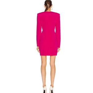 2021 nuovi <span class=keywords><strong>vestiti</strong></span> di arrivo elegant lady manica lunga profondo scollo a V <span class=keywords><strong>sexy</strong></span> alla moda di stile del vestito indossare in ufficio - Product Image 6