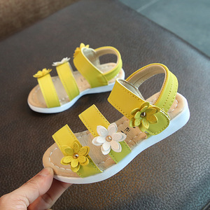 Sandalias para Niñas, Diseño de Moda, Princesa, Punta Abierta, para Playa, con Hermosas Flores, Zapatos Infantiles - Product Image 2