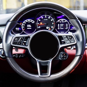 Volant de direction en fibre de carbone pour Cayenne Panamera 971, ensemble de commande de volant, modification et mise à niveau de voiture 9Y0 2017-2023 - Product Image 4