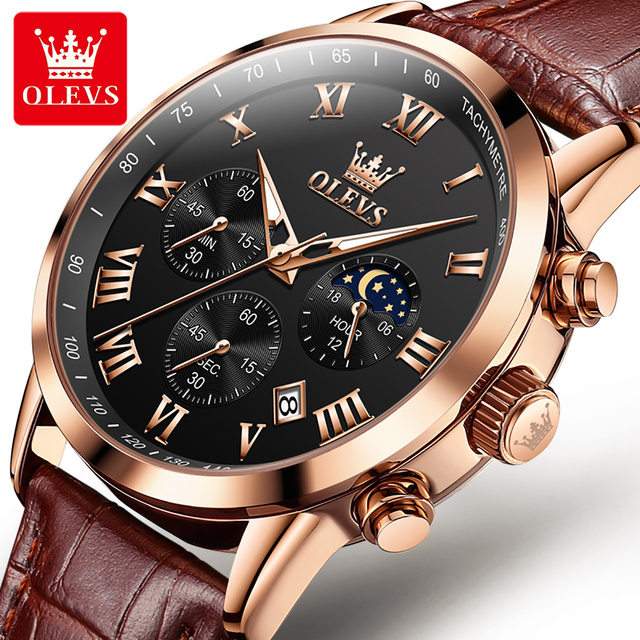 OLEVS 5529 Male Hot Sale Watches Men Wrist New Black Belt Quartz Watch Factory Man Wristwatches Clock Direct Sale