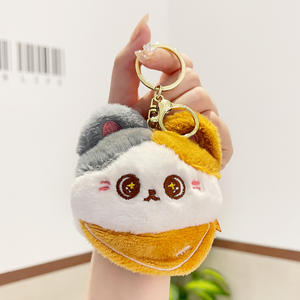 Fabrik benutzer definierte weiche süße Tier puppen Junge Mädchen Geburtstag Begleiter Geschenk neue kreative Katze Plüsch Tier Spielzeug Schlüssel bund - Product Image 5