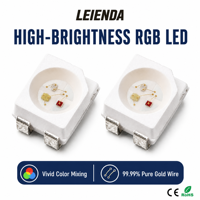 Composant LED SMD RGB 3528 PLCC-4 multicolore pour la décoration de PC de jeu et l'éclairage d'ambiance pour événements et fêtes