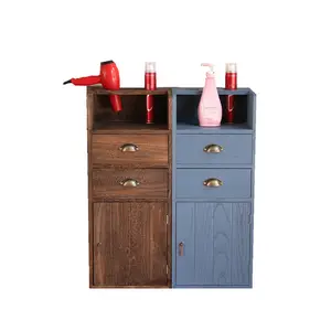 Muebles de barbería estante de madera directo de fábrica corte de pelo Ark Mesa personalizada/peluquería corte de pelo salón almacenamiento gabinete de esquina - Product Image 1