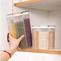Boîte de rangement pour céréales, pot hermétique avec couvercle, récipient pour conserver les céréales, les nouilles, le thé, les aliments, accessoires de conservation pour la cuisine