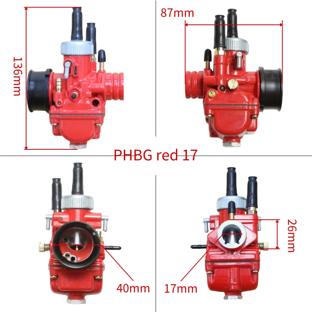 Phbg Carburetor 17mm  red--19006305