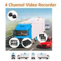 Enregistreur de conduite MDVR 4 canaux pour bus scolaire, véhicule, camion, NVR avec système de surveillance GPS WIFI 4G, ADAS, DSM, DMS, BSD, DVR mobile, MDVR