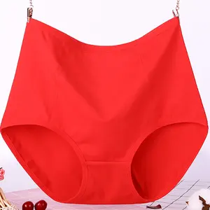 Nouveauté sous-vêtements taille haute pour femmes culotte en coton de couleur unie avec contrôle du ventre