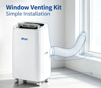 Climatiseur portable électrique Airwens 12000 BTU, économie d'énergie, fonctionnement silencieux, double sortie d'air latérale, compresseur efficace