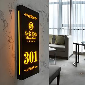 Letrero <span class=keywords><strong>de</strong></span> Dirección Escolar con Retroiluminación LED Personalizada, Letrero <span class=keywords><strong>de</strong></span> Número <span class=keywords><strong>de</strong></span> Puerta Iluminado, AC 110-220V, IP65, Impermeable, Acrílico Táctil + Acero Inoxidable - Product Image 6