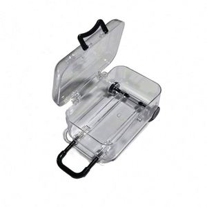 Transparent <b>Mini</b> Suitcase Jewelry <b>Storage</b> <b>Box</b> for Hair Accessories - Custom Decorative Candy Container - Product Image 1