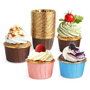 Beigu mới tùy chỉnh cupcakes bánh bao bì thực phẩm và đồ uống bao bì giấy tráng sóng giấy đóng gói bánh cup