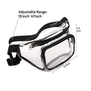 Sac banane promotionnel personnalisé pour femme, étanche, transparent en PVC avec logo, idéal pour l'extérieur - Product Image 3