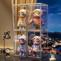 Labubu Présentoir et armoire en plastique transparent au design moderne pour poupées Support de rangement en peluche avec boîte aveugle Bubble Mart