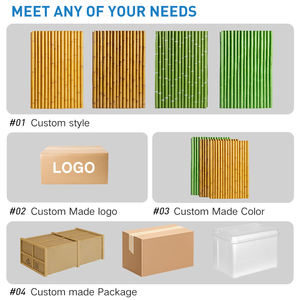 環境に優しい耐火性HDPE素材の防火屋外フェイクバンブーチェーンリンクフェンス合成竹パネルボード - Product Image 5