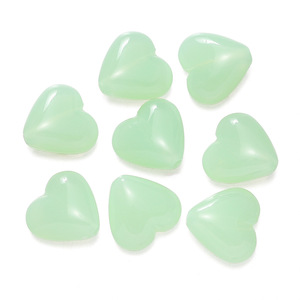 Perles en acrylique en forme de cœur, 12 mm, couleur gelée plate, pour la création de bijoux, accessoires DIY, chaîne de téléphone portable, chaîne de sac - Product Image 5